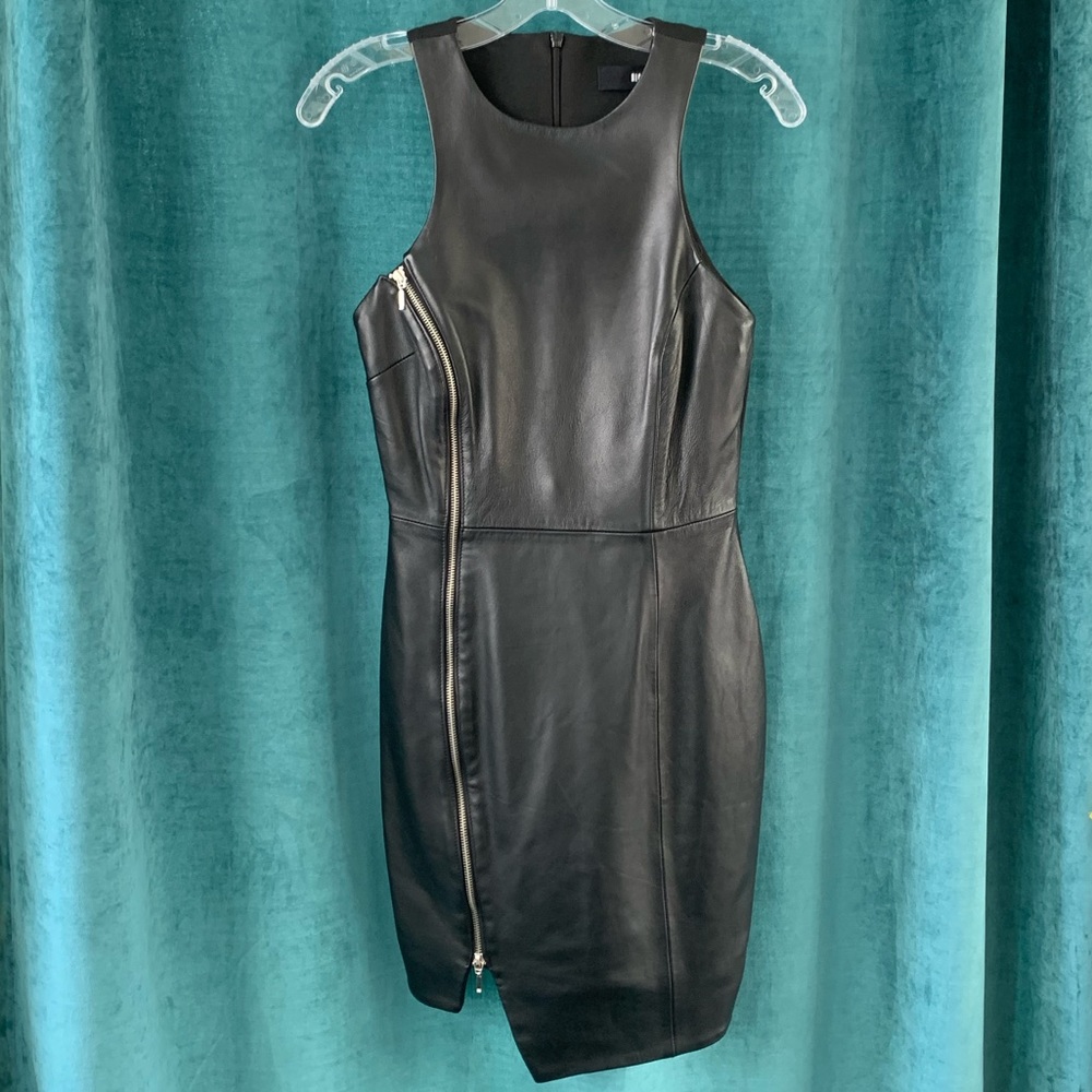 Black leather dress by NICHOLAS